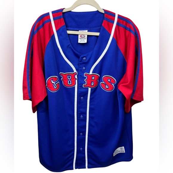 True Fan Other - True Fan Unisex Cubs Button Down Short Sleeve Major League Baseball Jersey XL